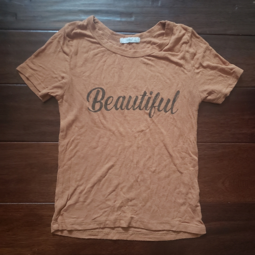 Women Ribbed Beautiful Tee